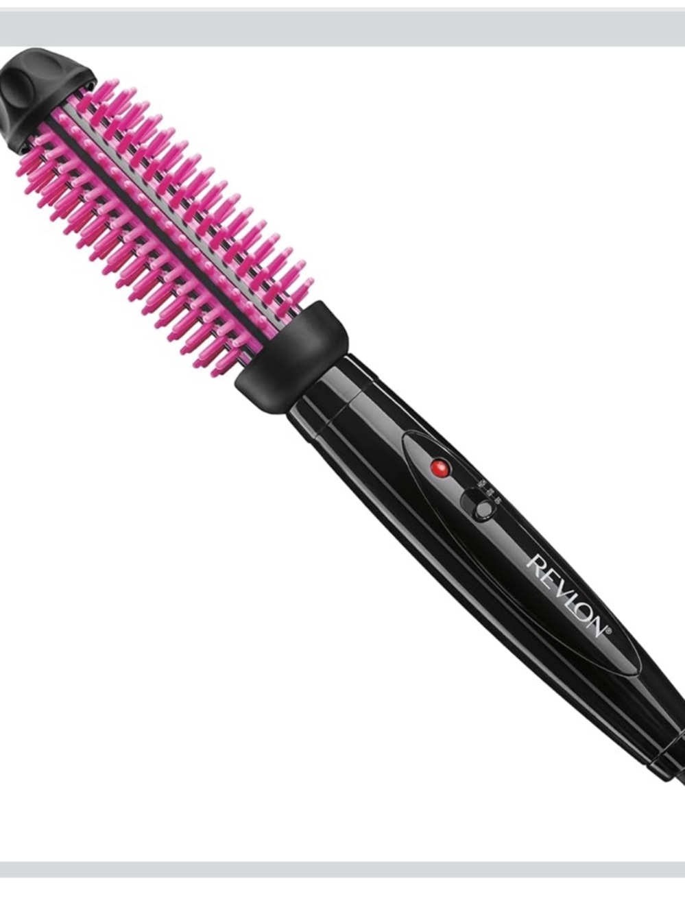 Revlon Black and Pink Silicone Bristle Heated Styling Brush